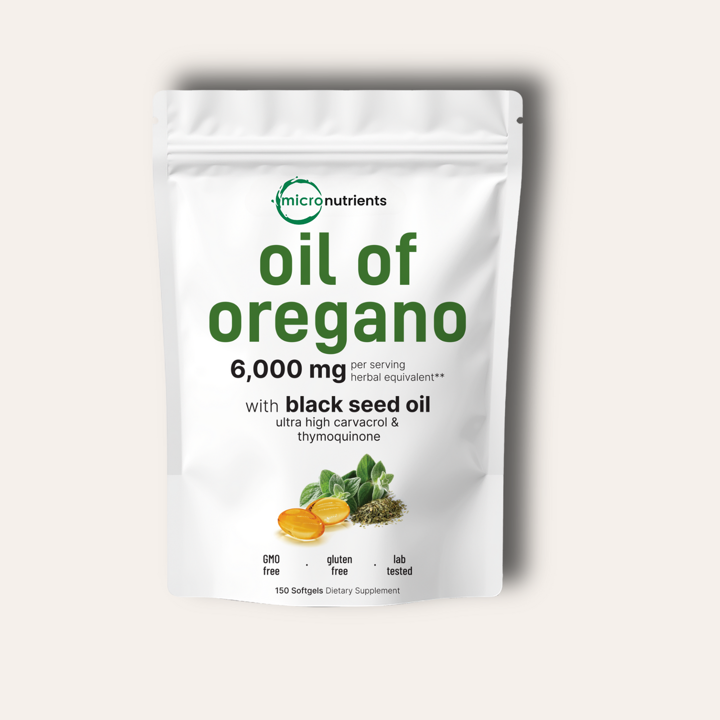 OreCare™ |  én-trins oregano- og sortkommenolie softgel-kapsler