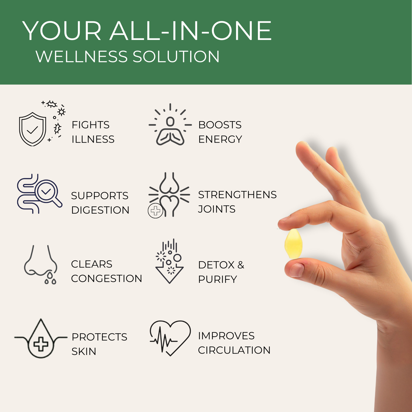 OreCare™ |  én-trins oregano- og sortkommenolie softgel-kapsler