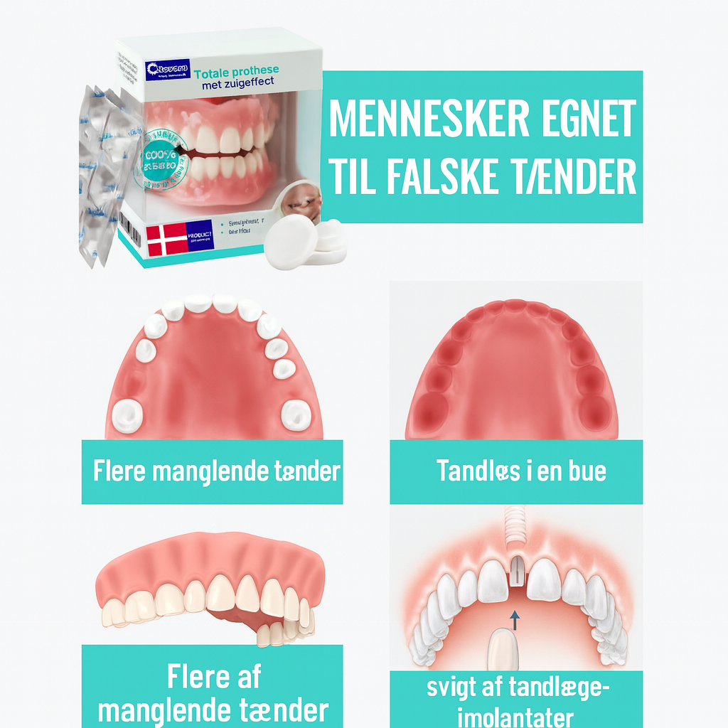GripSmile™ – Komplet protese med sugeeffekt