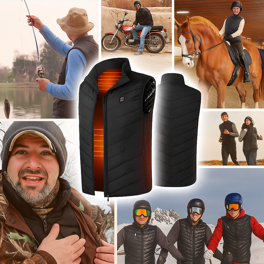 ThermaLux™ | Unisex Termo-vest 2.0 – Opvarmet og Vandtæt Komfort