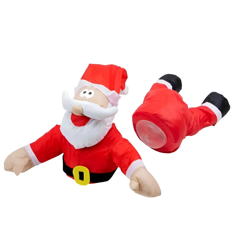 JollieCrash™ – Julemand og Rensdyr Vindues-Crash Dekoration