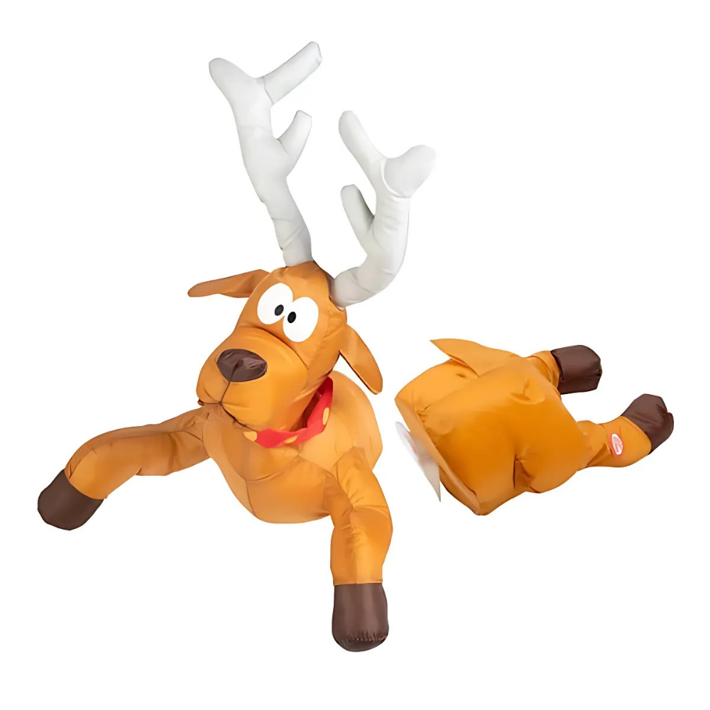 JollieCrash™ – Julemand og Rensdyr Vindues-Crash Dekoration
