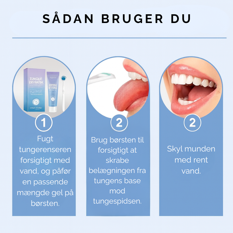 OralMint™ | Sig farvel til belægninger på tungen, dårlig ånde og bakterier.
