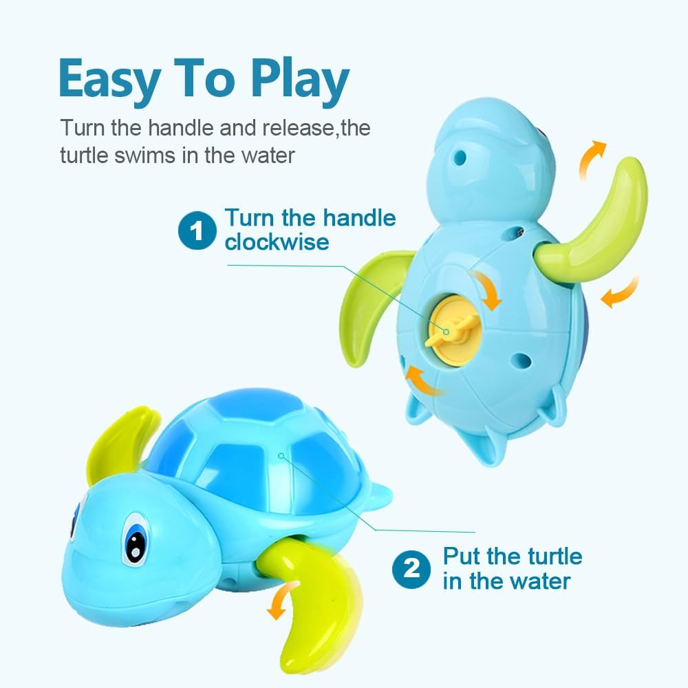 Swimming Turtle™ | Optrækkelig svømmende badlegetøj