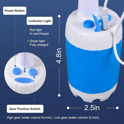 HydroGo™ | Bærbart vandtryk til oprydning, brusebad og meget mere!