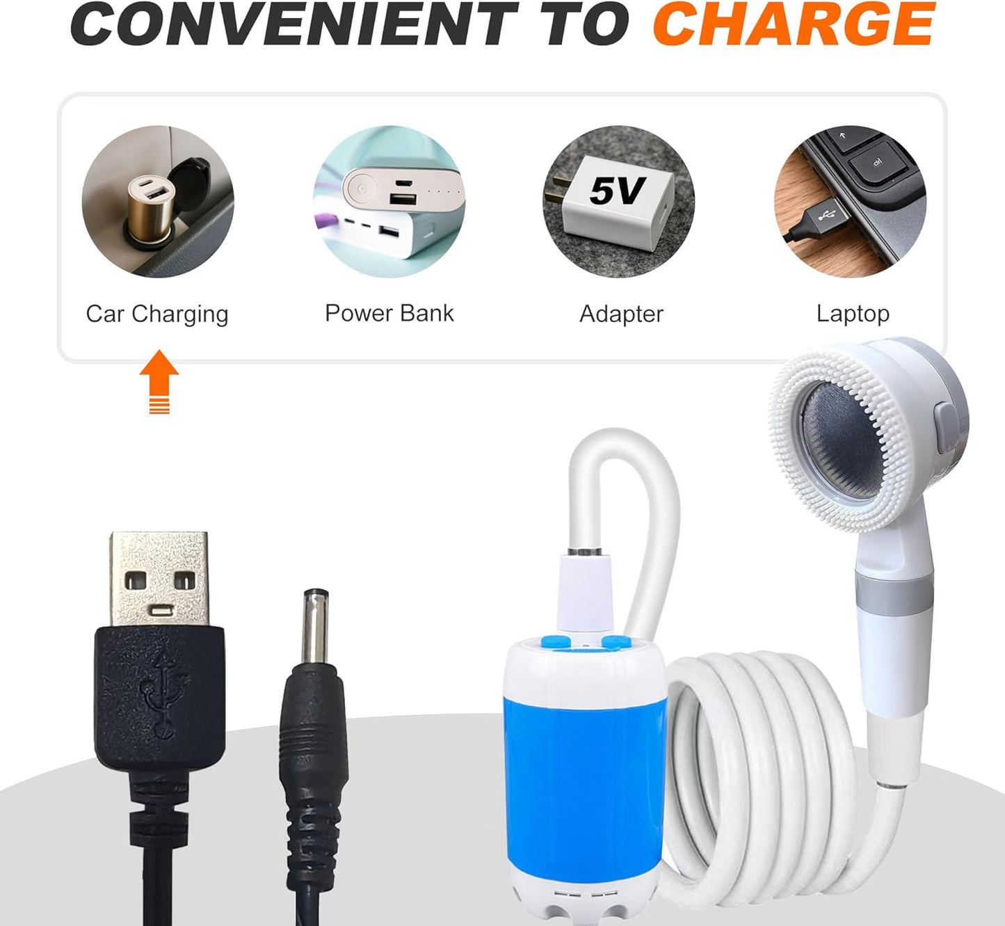 HydroGo™ | Bærbart vandtryk til oprydning, brusebad og meget mere!